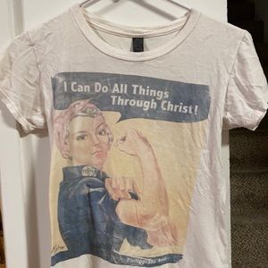 Philippians 4:13 Rosie the Riveter Tee